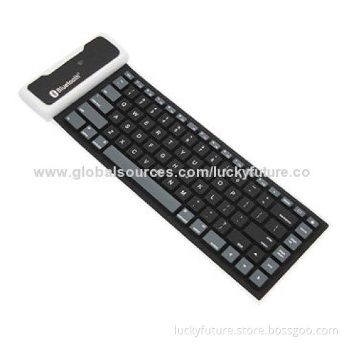 Portable Foldable 85-key Silicone Wireless Bluetooth V3.0 Keyboard for iPad 2/3/4/iPad Mini/iPad Air